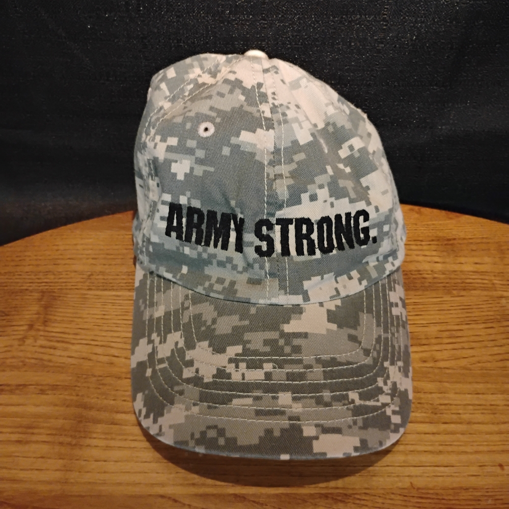 Digital Camo Army Strong Cap